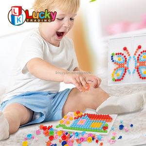 Lucky Toys Nouveaux Jouets Classique Creatifve Art Enfants Puzzle Pegboard <span class=keywords><strong>Champignon</strong></span> Ongles Peg Jouets pour Fille Et Garçons - Product Image 2