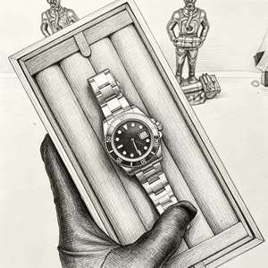 Montre Pendentif Octogonale de Luxe Édition <span class=keywords><strong>Huit</strong></span> Blanc avec Accents Arc-en-ciel, Cadran Gaufré, Breloque de Sac, Montre Mécanique Artistique en Forme de Collier - Product Image 3