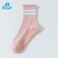 Calcetines de Pilates y Yoga Antideslizantes para Interiores, Calcetines de Pilates de Alta Calidad con Volantes, Listos para Enviar, Sin Pedido Mínimo