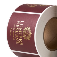 Étiquette adhésive personnalisée de luxe pour bouteille de vin, autocollant en papier, étiquette de cave à vin artisanale personnalisée