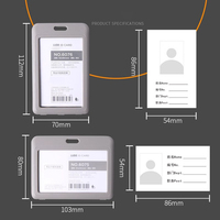 Porte-badge d'étudiant, porte-badge repas, étui pour carte de bus, porte-carte d'employé en sergé tissé personnalisé double face, écologique et durable