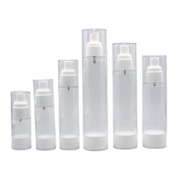 Flacon pulvérisateur sans air en plastique de 15 ml, 30 ml, 50 ml, 80 ml, 100 ml, 120 ml, pour parfum, soins de la peau, emballage imprimé en sérigraphie