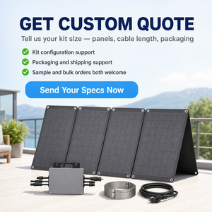 Kit Solar Monocristalino para Balcón, Sistema Fotovoltaico Plug and Play con <span class=keywords><strong>Microinversor</strong></span>, 4 Paneles Flexibles de 200W, Monitoreo por Aplicación Móvil - Product Image 6