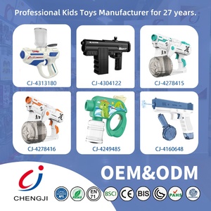 Chengji pistol semprotan luar ruangan mainan anak-anak 2 in 1 baterai deformasi dioperasikan cahaya pistol air listrik murah - Product Image 5