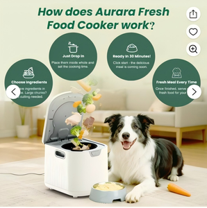 USMILEPET ODM OEM Dispensador de Alimentos Multifuncional y Máquina para Cocinar para Mascotas, Ecológico, de Plástico, para Comida Casera y para Perros - Product Image 2