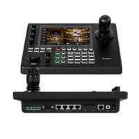 Contrôleur de caméra PTZ Tenveo NDI, joystick à écran tactile 4 voies, clavier de contrôle PTZ IP PoE pour système de diffusion en direct