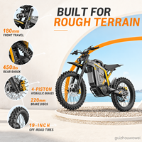 Moto tout-terrain électrique 72V 40Ah 11KW avec batterie Samsung et freins à disque hydrauliques