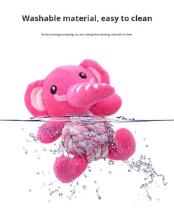 Christmas Plush Dog Squeaky <b>Toys</b> With Knotted Cotton Rope Durable Chew <b>Toy</b> Bite-resistant Teeth-cleaning Interactive Pet <b>Toy</b> - Product Image 6