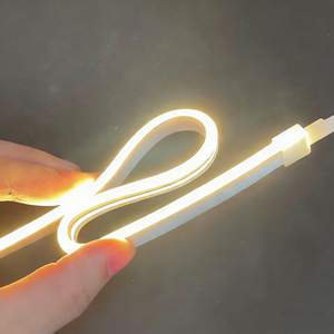 Striscia Luminosa a <span class=keywords><strong>Led</strong></span> Neon Super Sottile e Stretta da 4mm 4x8mm 4x10mm DC24V a Luce Uniforme Senza Punti Luce, Ritagliabile con Connettore Dupont per Armadietti - Product Image 1