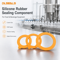 Joint plat en silicone Dlseals, sur mesure, qualité alimentaire, résistant aux hautes températures et aux produits chimiques, pour équipement alimentaire et de boissons, raccords de tuyauterie, OEM