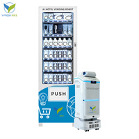 Умный торговый автомат VFresh для отелей с роботом-доставщиком на базе ИИ, большой емкости, для снеков и товаров повседневного спроса, киоск самообслуживания