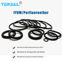 Joint torique en FFKM (Perfluoroéther) AS568, résistant aux hautes températures 360° ℃   Résistance chimique AS568 1.78/2.62, personnalisable