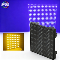 Panneau lumineux de scène DMX RDM à matrice de points contrôlable pour DJ, discothèque, événement, 150W, 7x7 LED, lumière matricielle dorée