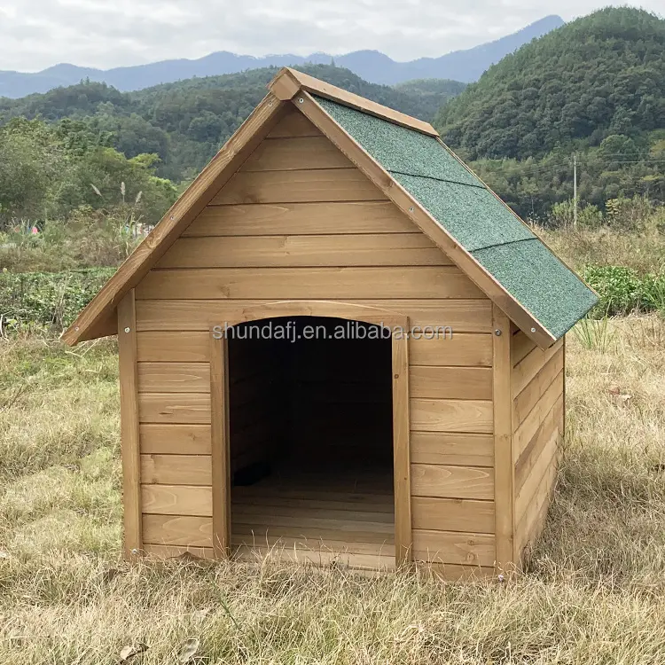 Satılık SDD004 toptan fabrika açık ahşap köpek kulübesi ev