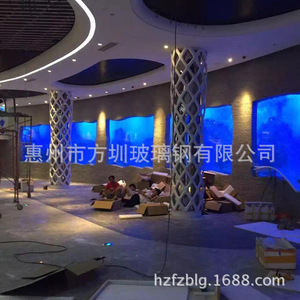 Colonne en plastique renforcé de fibres de verre creuse, style chinois, pilier décoratif d'hôtel avec fonction de transmission de la lumière - Product Image 2