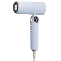 Weshcan 1600W Sèche-cheveux électrique à grande vitesse Design pliable compact Buse magnétique à affichage numérique 500M Ions négatifs Utilisation dans les hôtels