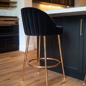 เก้าอี้บาร์สูงเคาน์เตอร์ไม้และโลหะปรับได้ทันสมัยพร้อมฐานที่มั่นคงสำหรับโรงแรมและห้องนั่งเล่นเฟอร์นิเจอร์รับประทานอาหาร - Product Image 6