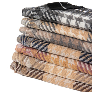 Logo personnalisé mode écharpes châles de luxe glands hommes doux <span class=keywords><strong>fausse</strong></span> laine chaud hiver pied de poule Pashmina écharpe ethnique pour les femmes - Product Image 2