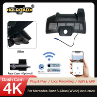 Caméra embarquée Holroadx 4K 2160P avec double objectif, WiFi, vision nocturne et module GPS pour Mercedes-Benz Classe S 2013-2020