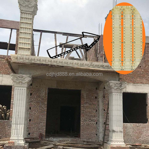 JHJD 복근 플라스틱 금형 디자인 라운드 외부 장식 로마 기둥 기둥 콘크리트 금형 가정용 시멘트 몰딩 빌라 - Product Image 6