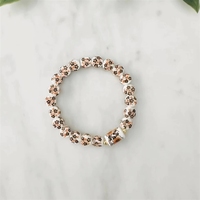 Pulsera de Cerámica Chapada en Oro con Diseño Único Hecho a Mano para Mujer, con Cuentas, Letras y Patrón Geométrico, Piedra Principal, Regalos
