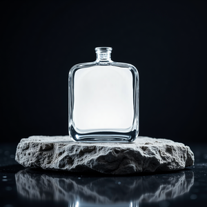 Tùy Chỉnh vuông Whisky chai thủy tinh nước giải khát rượu rum rượu Vodka nước trái cây có cồn với kính nắp - Product Image 1