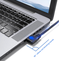 USB-Verlängerungskabel 90 Grad Abgewinkelt USB-Stecker auf Buchse Datenkabel Abgeschirmt Reiner Kupferleiter für Laptop Drucker IOS-Geräte