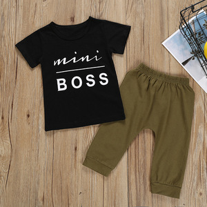 Bebé NIÑOS 2 pcs conjunto imprimir ropa de verano de algodón Niño traje de verano niño traje - Product Image 2
