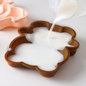 Vente chaude moule à pain en Silicone souple licorne hiboux dinosaure enfants grands moules à gâteaux en forme d'animal - Product Image 4