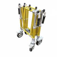 Chariot de transport de cercueil en alliage d'aluminium pour morgue et salon funéraire, classe I, charge 400 kg, garantie 3 ans, assistance technique en ligne