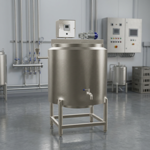 Pasteurisateur à crème glacée de 200 litres |   Cuve de pasteurisation industrielle pour mélange de crème glacée |   Machine de pasteurisation automatique de produits laitiers - Product Image 2