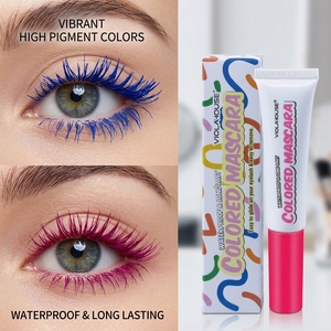 Mascara coloré à marque privée, waterproof, longue tenue, bleu, rose, violet vibrants, haute pigmentation, maquillage des yeux coloré, en gros - Product Image 1