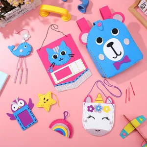 Jumon 7-Piece Animal Needle Felting Supplies Kits with Tools for Kids-Educational DIY Wool Felt <b>Cloth</b> <b>Doll</b> Making Kit JSD-15 - Product Image 2