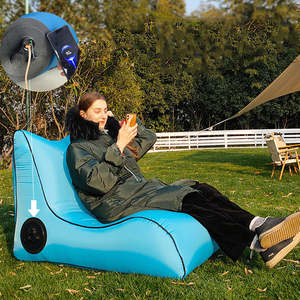 Canapé gonflable portable pliable de conception moderne, imperméable, pour le camping en plein air, pour la plage, pour le salon - Product Image 4