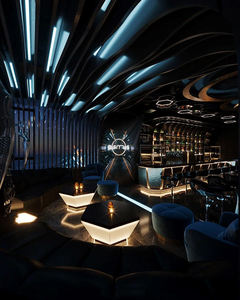 Modern Luxury Lounge <b>Bar</b> Interior Design | Marble Nightclub Counter with <b>LED</b> <b>Lighting</b> for Pub & <b>Bar</b> Coffee Shop Decoration - Product Image 4