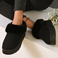 Nouvelles Bottes de Neige pour Femmes Version Coréenne Grande Taille Joker Peluche Coton Chaussures Mi-mollet Velours Chaud Commerce International Transfrontalier