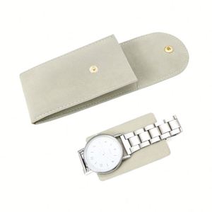 Elegante Estuche de Terciopelo, Protector Duradero, Porta Relojes de Franela Suave con Logotipo Personalizado para Regalos - Product Image 3