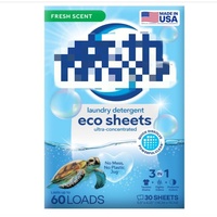 Feuilles de lessive écologiques professionnelles pour salle de bain, options de parfum personnalisées, élimination puissante des odeurs, lot de 30 pièces
