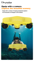 Scooter sous-marin DPV, hélice de plongée portable rechargeable pour la plongée en apnée et la natation, conception haute vitesse pour adultes et enfants