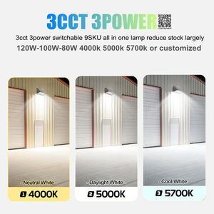 Intertek LM79 인증 튜닝블 아웃 도어 led 벽 팩 고정물 80w 10400lm 북미 프로젝트 벽 장착 led 조명 10KV - Product Image 3