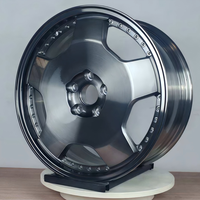 Jantes de voiture Ls Adamas Jdm Style Deep Dish, finition brossée Gunmatel, 2 pièces, forgées, pour Benz W140 W201 W126 W124 W126