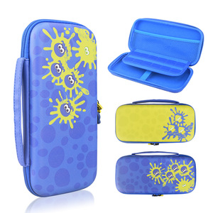 Nintendo <b>Switch</b> Carrying <b>Case</b> Hard Shell Protective <b>Case</b> For <b>Switch</b> OLED Console With Handle And Interior Pockets Blue Yellow - Product Image 1