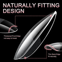 Pointes d'ongles en gel souple 360 pièces, 15 tailles, transparentes, couvrantes, pré-polies, finition mate à l'intérieur, sans courbe, pour extension d'ongles – Vente directe usine