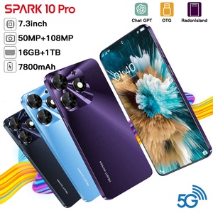 Téléphones t Echno de bonne qualité, 10 cœurs, écran HD+ de 7,3 pouces, smartphone 5G Android 13, 16 Go + 1 To, téléphone d'origine 10 Pro, offre gratuite - Product Image 6