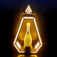Base de bouteille de vin VIP avec LED rechargeable, présentoir de bouteille en acrylique, support à vin