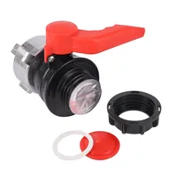 Válvula de descarga manual para tanque IBC Válvula de bola de rosca para agua Adaptador de contrafuerte personalizable Soporte OEM-A granel intermedio
