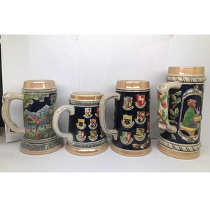 <span class=keywords><strong>Chope</strong></span> à <span class=keywords><strong>bière</strong></span> <span class=keywords><strong>allemande</strong></span> avec armoiries, avec couvercle Petwer, gobelet à boire, 1 litre, logo du client - Product Image 4