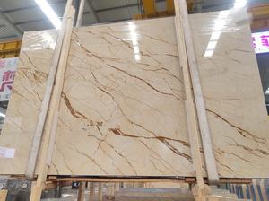 Crema turca in marmo Beige Softiel pietra oro lastra su misura scale piastrelle gradini alzata scala a chiocciola - Product Image 5