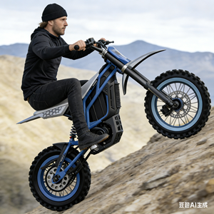 Vélo électrique tout-terrain rapide, Dirt E Cross Downhill Bike Beach Cruiser Off Road 20 pouces pour adolescents MX-E1, vélo tout-terrain rapide électrique - Product Image 6