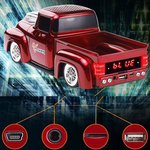 Lecteur de musique USB portable, Bluetooth sans fil, basses stéréo, haut-parleur de voiture avec lumières colorées, haut-parleur en forme de voiture avec radio - Product Image 3